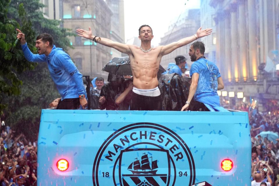 Jack Grealish at Manchester City Trophy Parade (Manchester City FC via Getty Images)