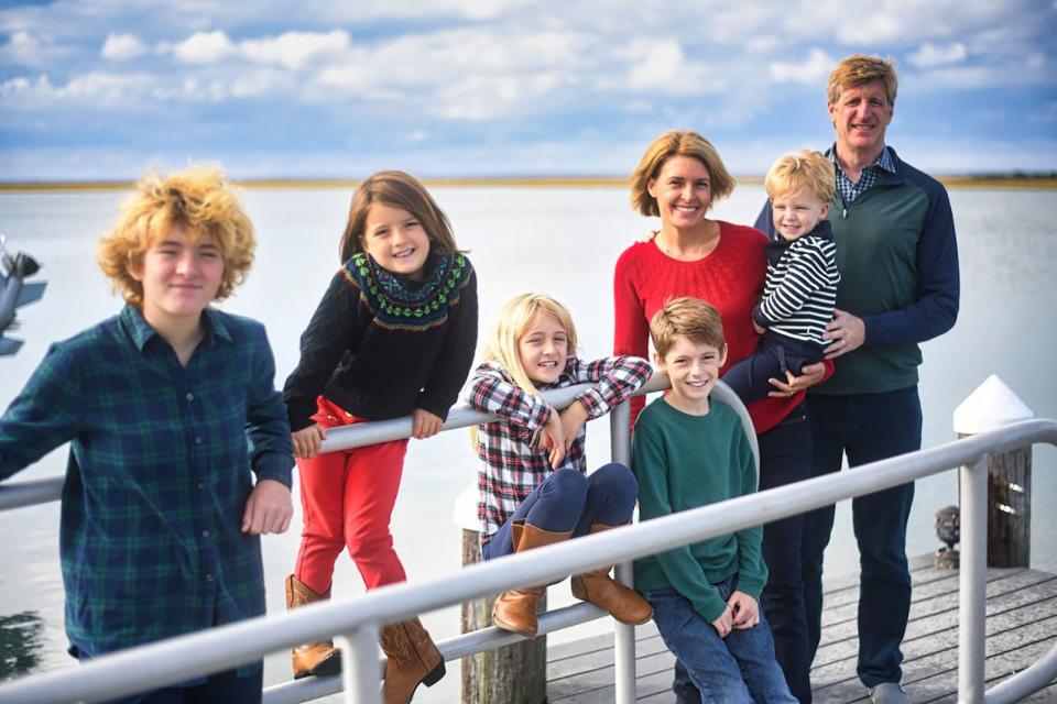 Patrick Kennedy, his wife, Amy, and their five children.