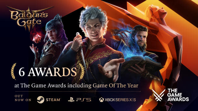 剛在 TGA 2023 獲得多項大獎的年度最佳遊戲《柏德之門3》