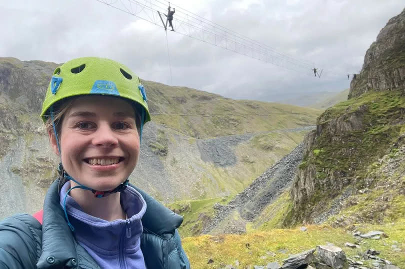 Liv Clarke enjoys a day out with Mountain Goat in the Lake District, which includes a go on the Infinity Bridge at Honister Slate Mine