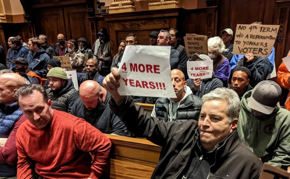 Many in the audience at City Hall on Nov. 15 championed the extension of term limits.