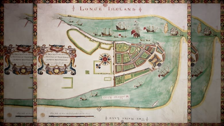 1664 map of New Amsterdam