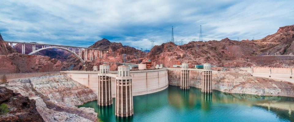 View of the Hoover Dam in Nevada, USA