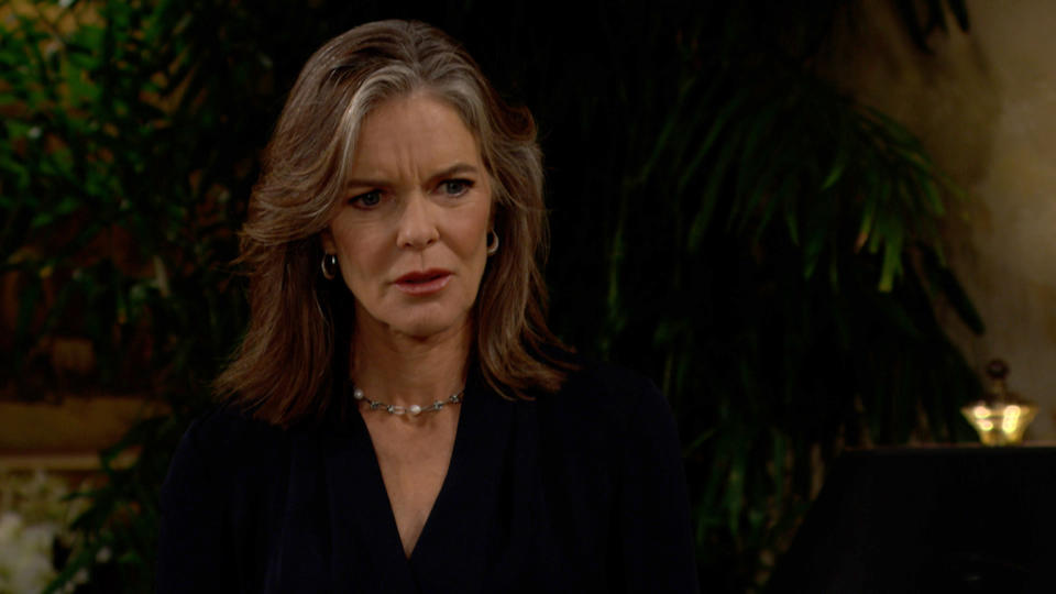 Susan Walters as Diane deep in thought in The Young and the Restless