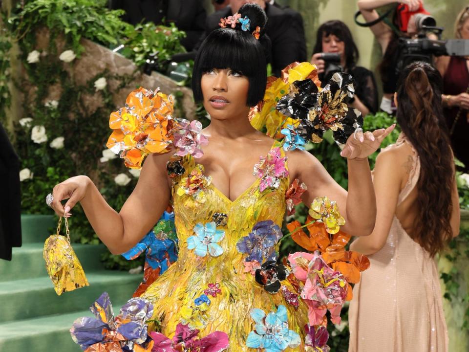 Nicki Minaj attends The 2024 Met Gala Celebrating “Sleeping Beauties: Reawakening Fashion” at The Metropolitan Museum of Art on 6 May 2024 in New York City. (Getty Images)