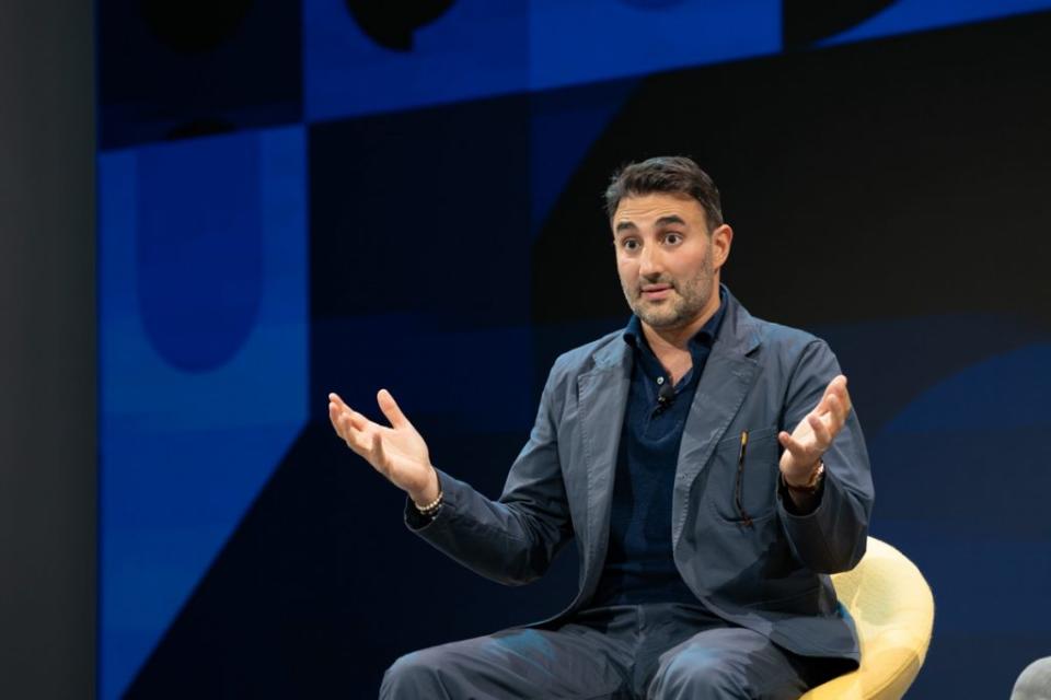 Ennismore founder and co-CEO Sharan Pasricha spoke at Skift Global Forum in New York City on September 20, 2022. Source: Skift. Neil van Niekerk / Skift