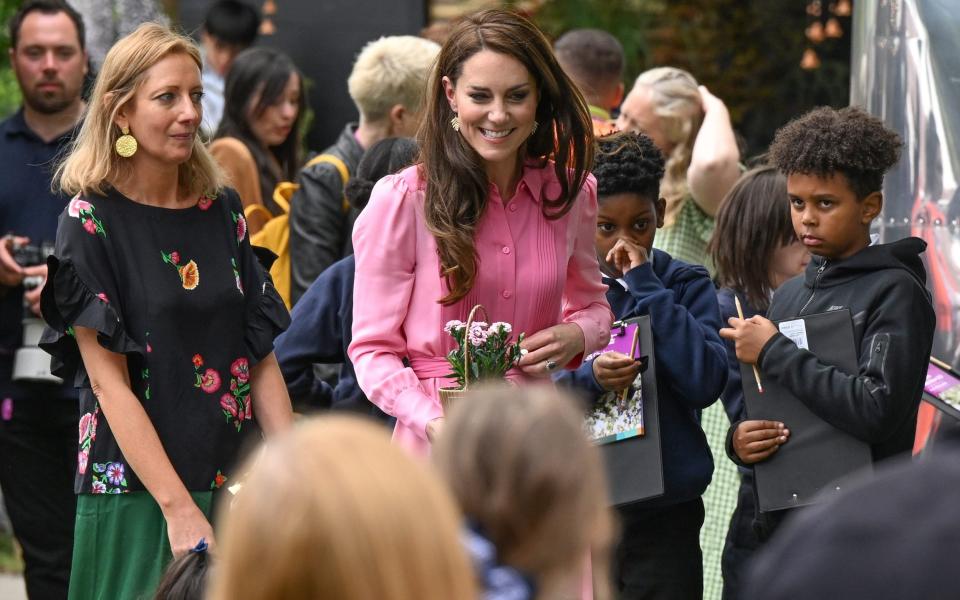 The Princess visited a number of gardens, including the Samaritans Listening garden - Getty Images Europe