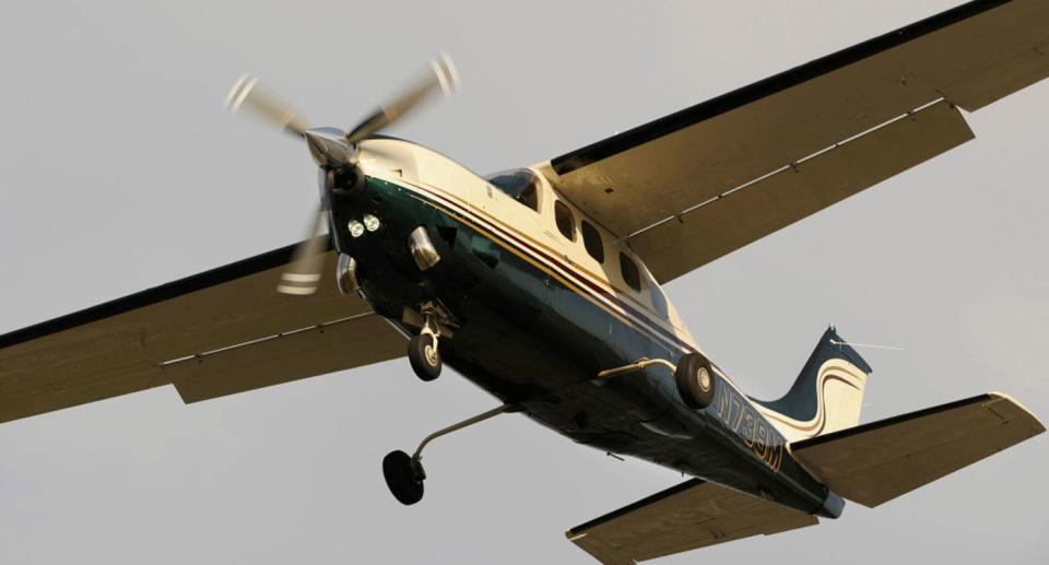 A plane crash near Mount Isa has left two men dead. Pictured is file image of a Cessna 210 aircraft. Source: Getty Images, file