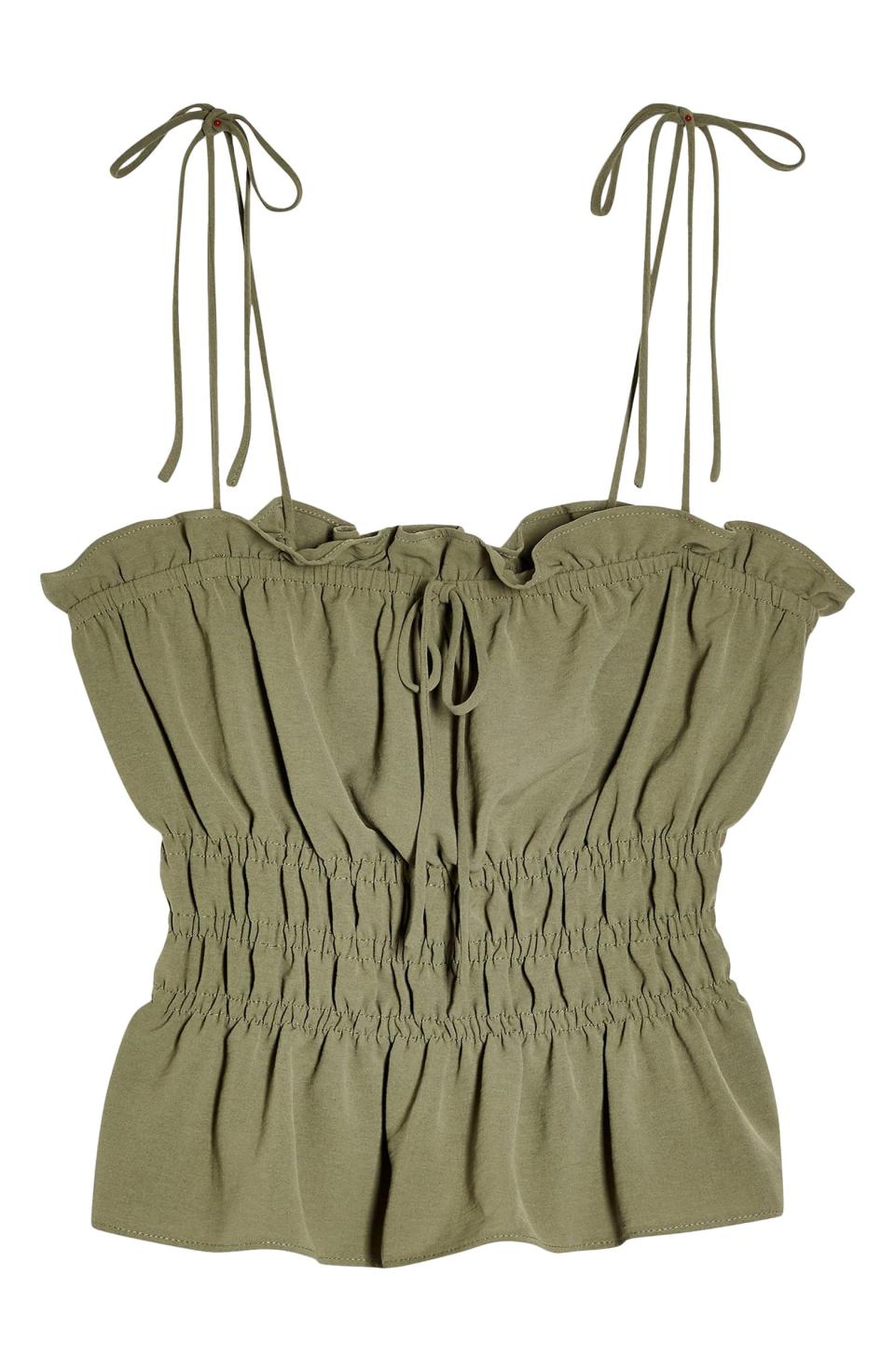 Topshop Shirred Peplum Camisole. Image via Nordstrom.