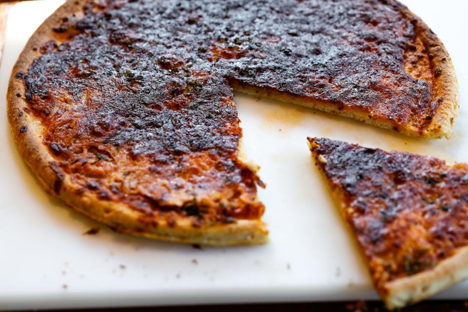 America's Flatbread Pizza with really brown top