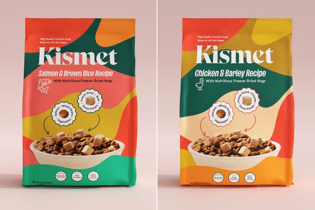 <p>Kismet</p> Kismet's dog food packaging