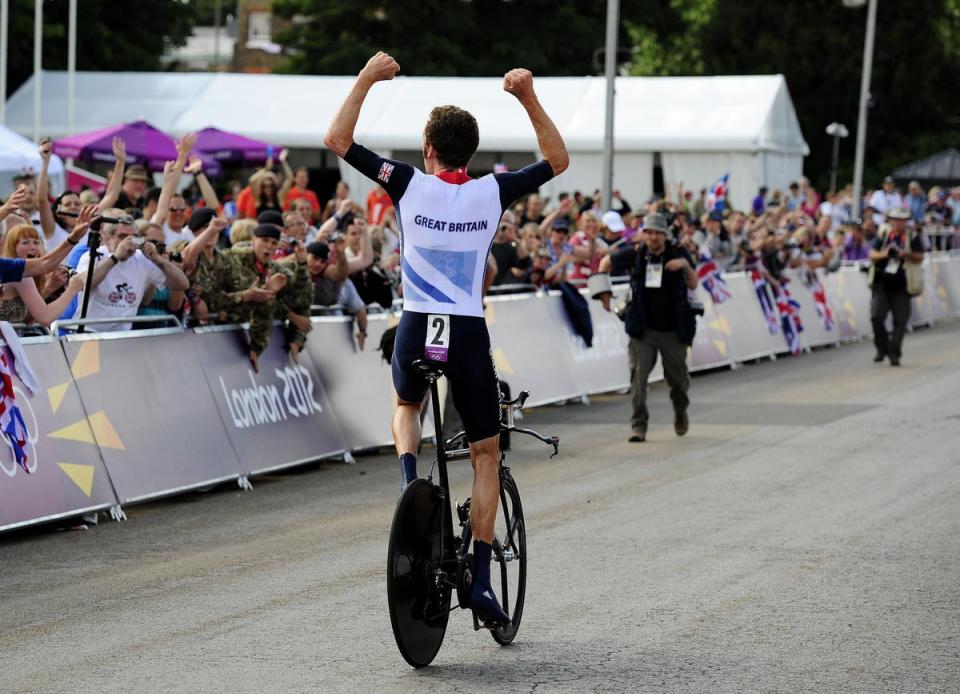 Bradley Wiggins won the men’s individual time trial (John Giles/PA) (PA Archive)