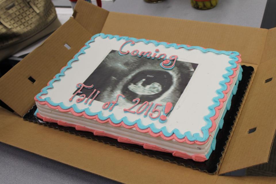 Michael and Erin Kiernan announced their pregnancy in 2015 with a cake decorated with an image of Michael Francis' ultrasound.