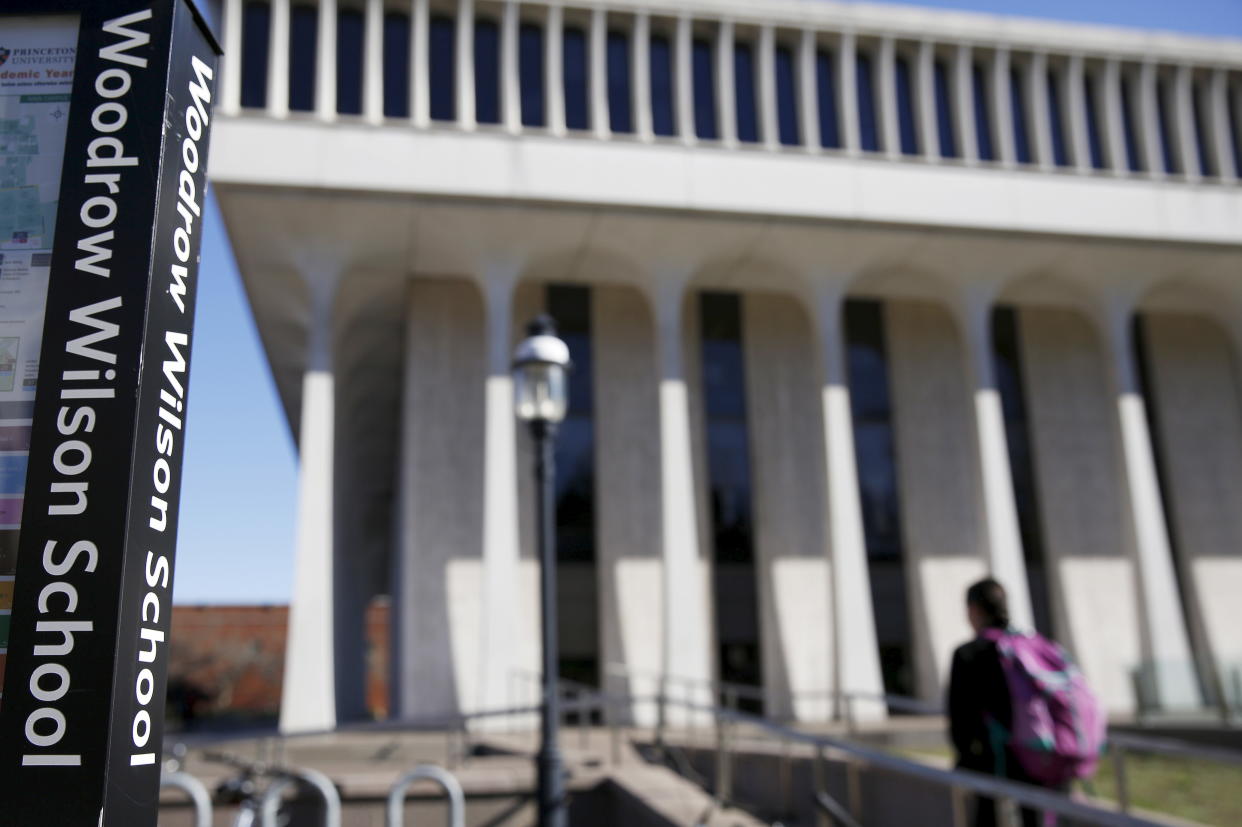 Princeton University's Woodrow Wilson School of Public and International Affairs is seen in Princeton, New Jersey, November 20, 2015. Princeton University has pledged to consider renaming buildings dedicated to former U.S. President Woodrow Wilson, the latest U.S. campus effort to quell student complaints of racism. REUTERS/Dominick Reuter