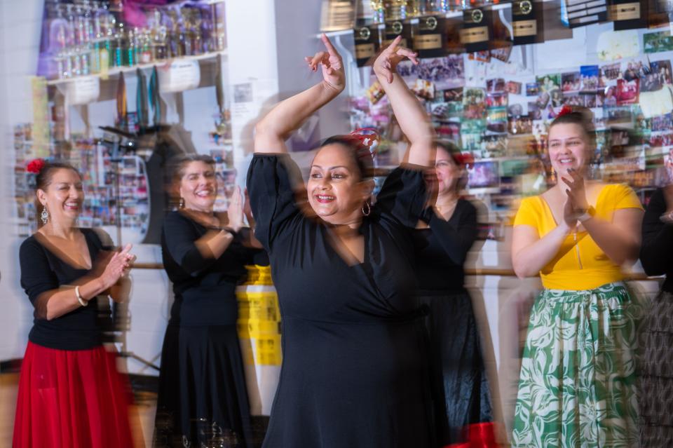 Every Thursday night, a classroom at Royal Palm Beach High transforms into a dance hall where adults come to learn the rhythms of flamenco.