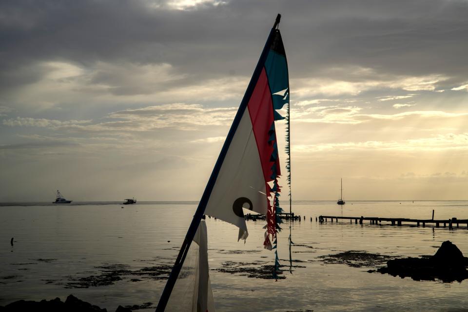 A battered sail in the harbor at Boquerón, Puerto Rico, ahead of the arrival of Tropical Storm Dorian. (Photo: Ramon Espinosa/AP)