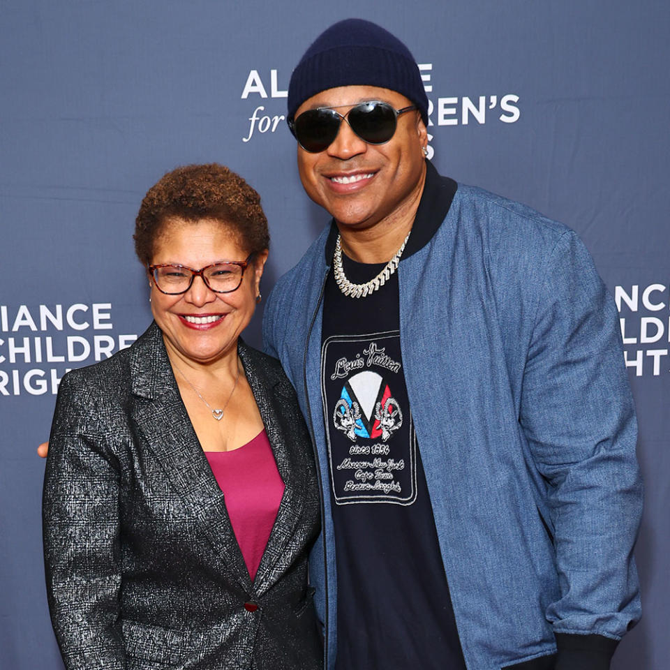 Mayor Karen Bess and LL Cool J. attend The Alliance For Children's Rights 31st Annual Champions for Children Gala at The Beverly Hilton on March 15, 2023 in Beverly Hills, California.