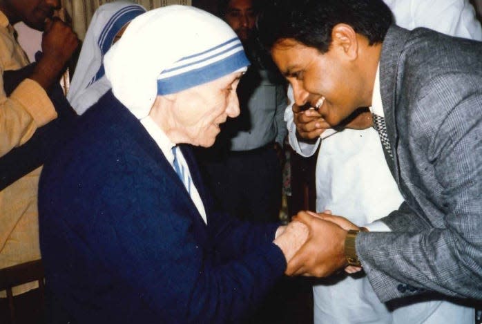 Dr. Rajendra Bothra, 80, of Bloomfield Hills, who once worked with Mother Theresa and adopted a child from  her orphanage, was acquitted on June 29, 2022 of health care fraud. This is one of photos shown to the jury, which found him not guilty on all counts.