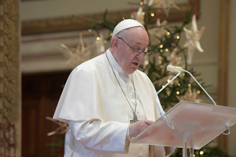 Pope Francis delivers his traditional Christmas Day Urbi et Orbi speech at the Vatican