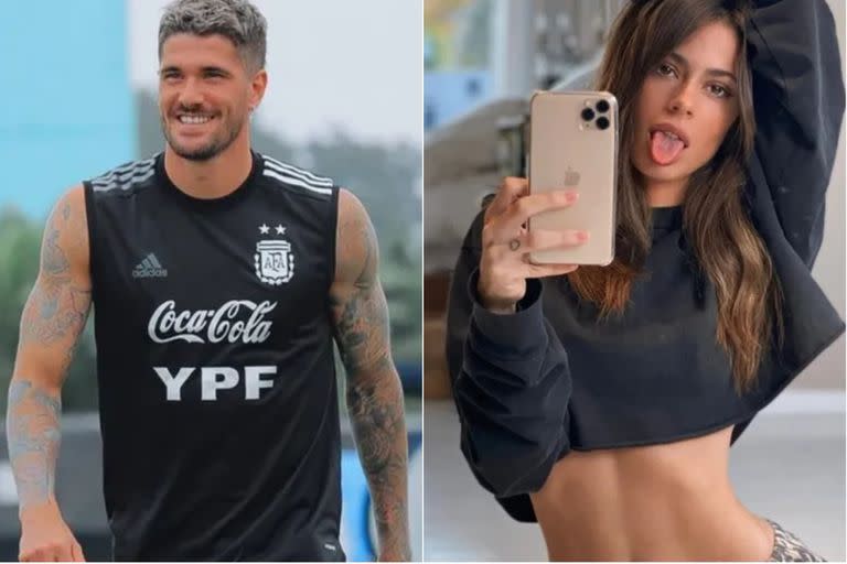 Rodrigo de Paul y Tini Stoessel tuvieron un apasionado encuentro en Europa