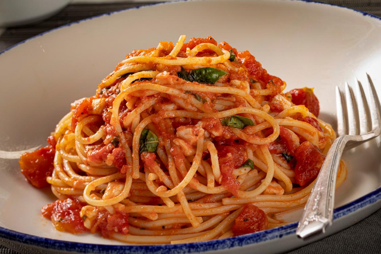 A spaghetti dish from Brio Italian Grille