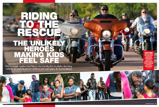 riding to the rescue: the unlikely heroes making kids feel safe