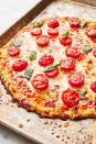 <p>While we do love matzo pizza, sometimes we like to change things up—when you're craving <a href="https://www.delish.com/cooking/recipe-ideas/g269/homemade-pizza-recipes/" rel="nofollow noopener" target="_blank" data-ylk="slk:pizza;elm:context_link;itc:0;sec:content-canvas" class="link ">pizza</a> this Passover, use <a href="https://www.delish.com/cooking/recipe-ideas/recipes/a47565/cauliflower-crust-pizza-recipe/" rel="nofollow noopener" target="_blank" data-ylk="slk:cauliflower;elm:context_link;itc:0;sec:content-canvas" class="link ">cauliflower</a> instead of wheat for the crust! Top with your fave veggies (just avoid meat if you're keeping kosher).</p><p>Get the <a href="https://www.delish.com/cooking/recipe-ideas/recipes/a47565/cauliflower-crust-pizza-recipe/" rel="nofollow noopener" target="_blank" data-ylk="slk:Cauliflower Crust Pizza recipe;elm:context_link;itc:0;sec:content-canvas" class="link "><strong>Cauliflower Crust Pizza recipe</strong></a>.</p>