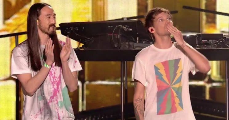 Louis Tomlinson debuted his solo track on The X Factor stage in honour of his late mother (Copyright: ITV)