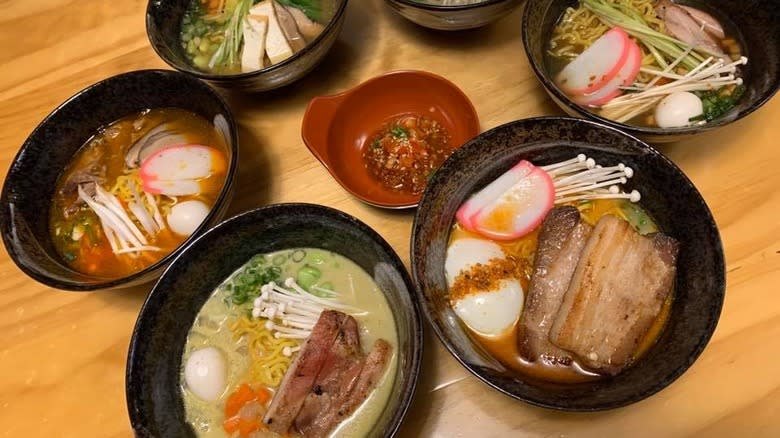 Various ramen bowls 