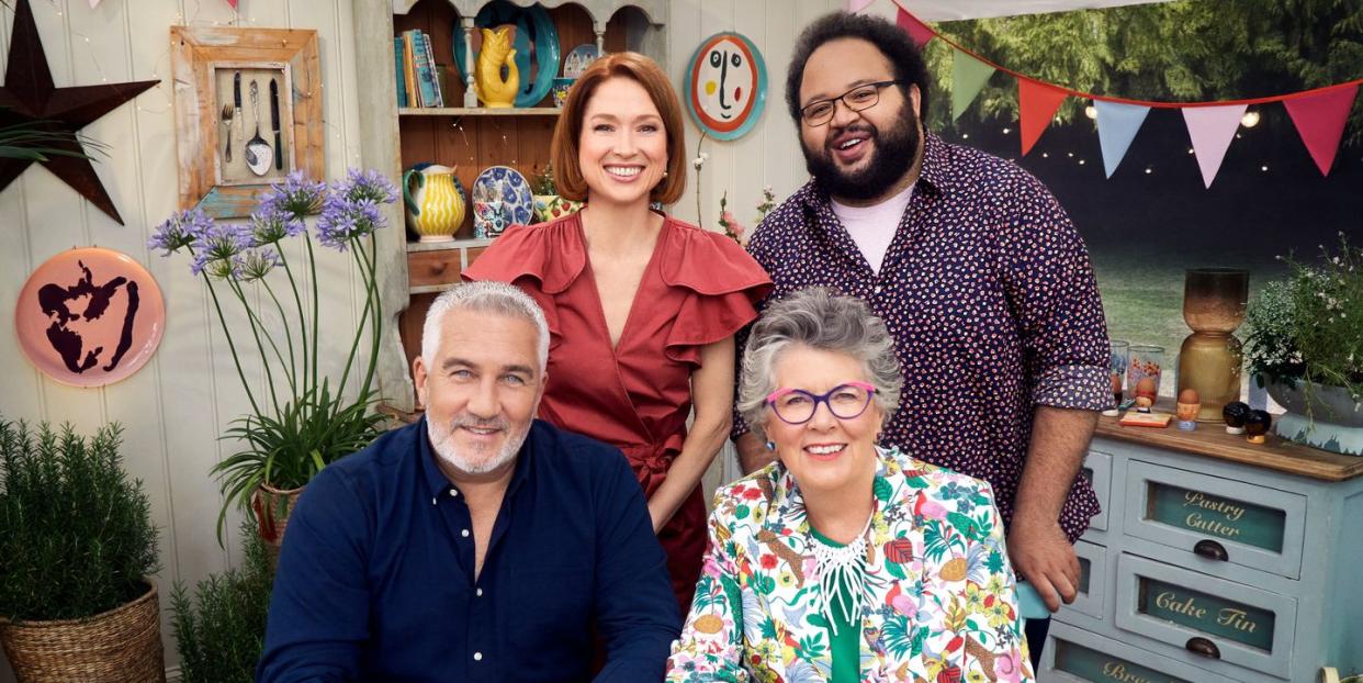 ellie kemper, zach cherry, paul hollywood, prue leith, the great american baking show