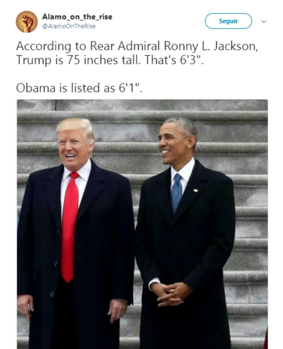 Los memes que desmienten la altura y el peso de Trump