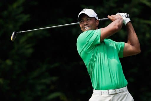 Tiger Woods during round three of the AT&T National on June 30. Woods, who carded a four-under 67, is tied with first-round leader Bo Van Pelt (67) and South Korea's Noh Seung-yul (69)