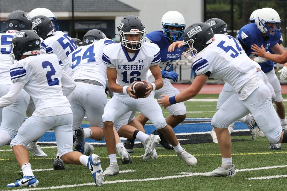 Dobbs Ferry defeated Bronxville, 12-7 during their football game at Bronxville High School, Sept. 23,. 2023.