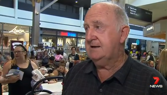 Norm had plenty to say in support of the mums! Photo: 7 News
