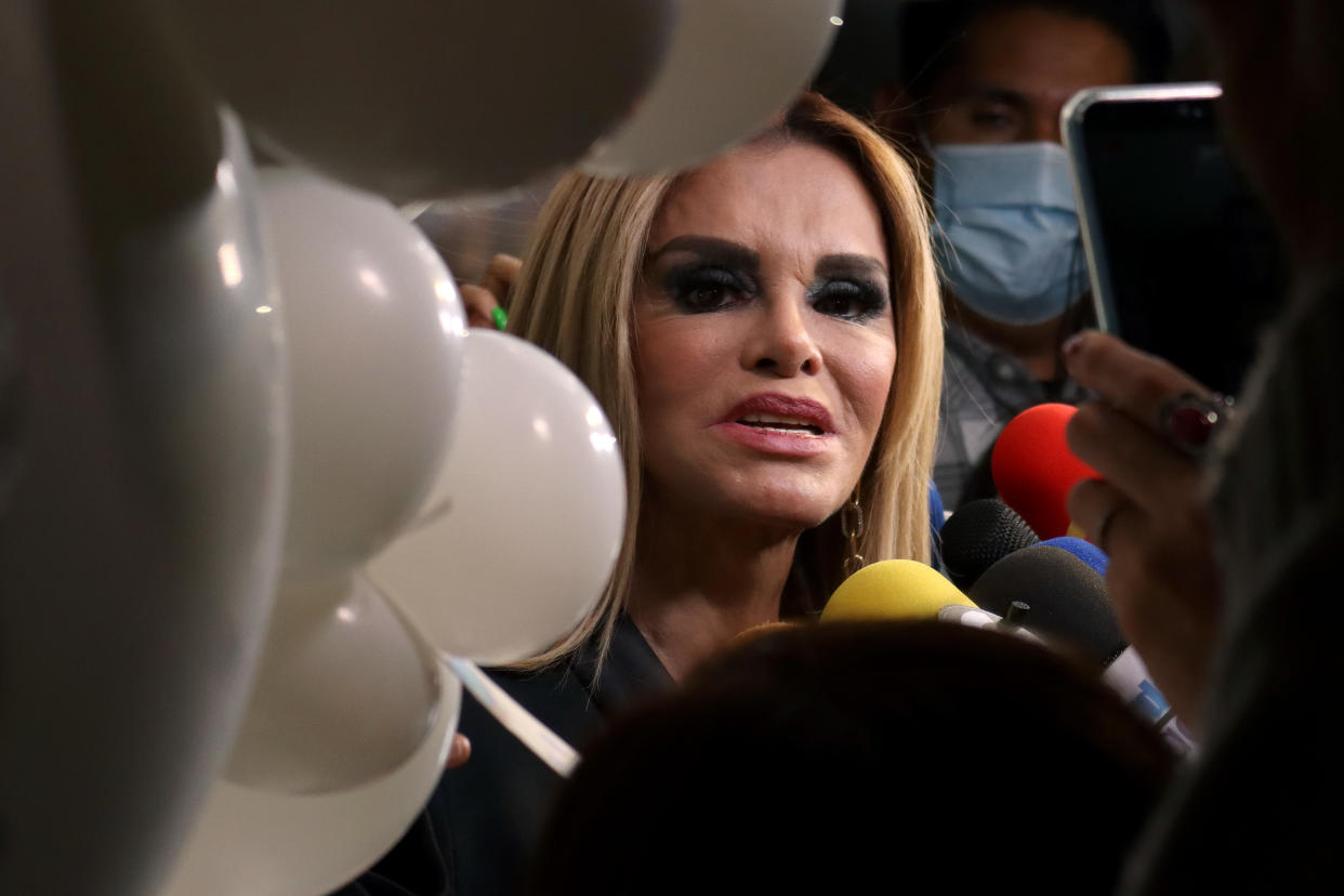 Lucía Méndez no pierde oportunidad para estar en el tapete, bien sea con sus presentaciones o con sus comentarios. (Photo by Adrián Monroy/Medios y Media/Getty Images)