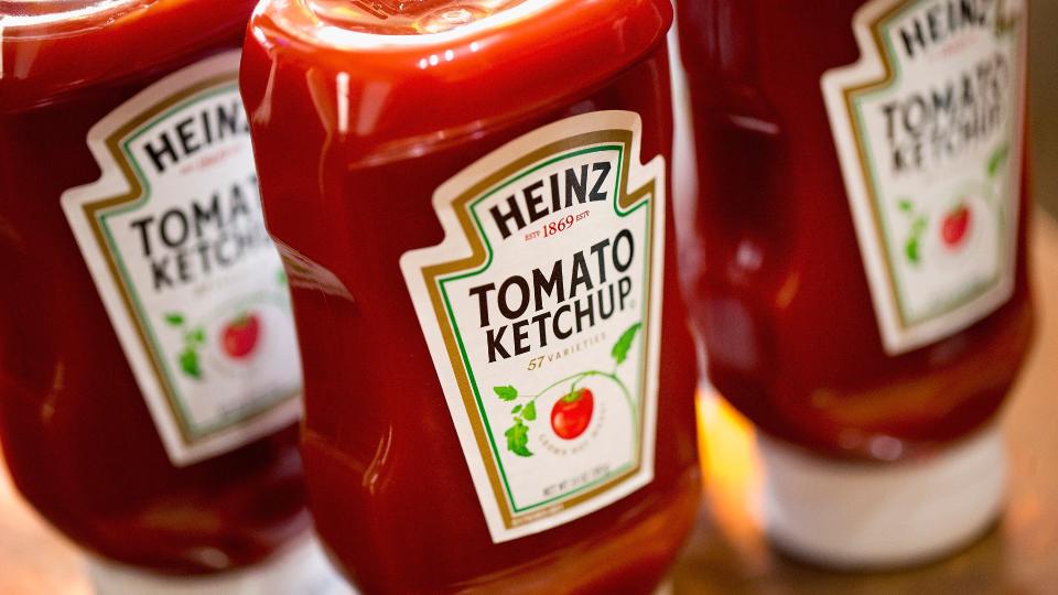 Heinz ketchup bottles