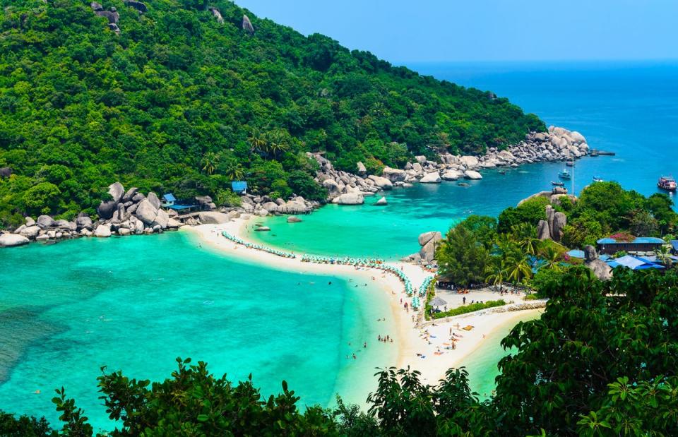 An aerial view of Koh Nang Yuan (Getty Images/iStockphoto)