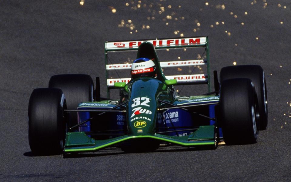 Jordan-Ford driver Michael Schumacher of Germany makes his F1 debut during the Belgian Formula One Grand Prix held in Spa, Belgium - Getty Images/Pascal Rondeau 