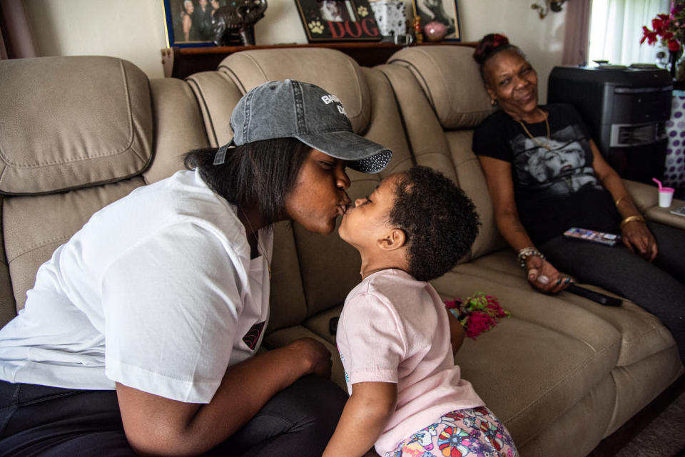 LaDorothy Griggs and her niece Skye McBride (Cydni Elledge for NBC News)