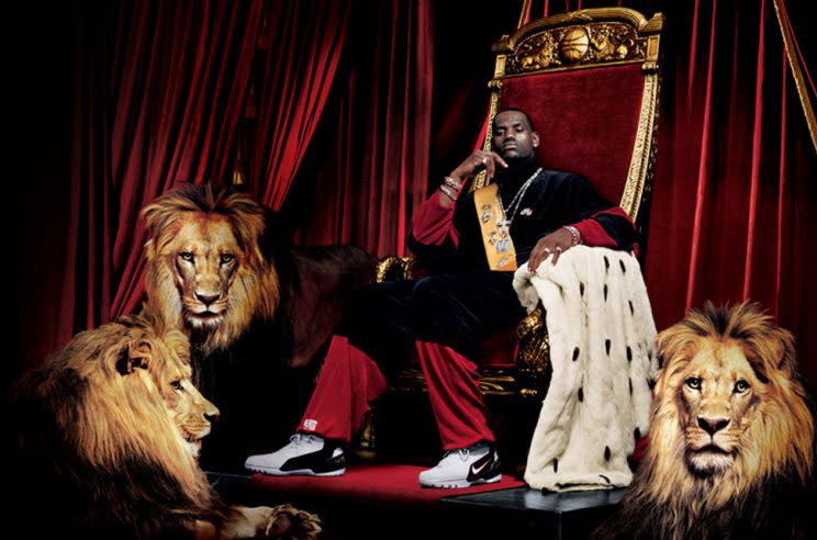 LeBron James' first Air Zoom Generation lion ad. (Courtesy of Nike)