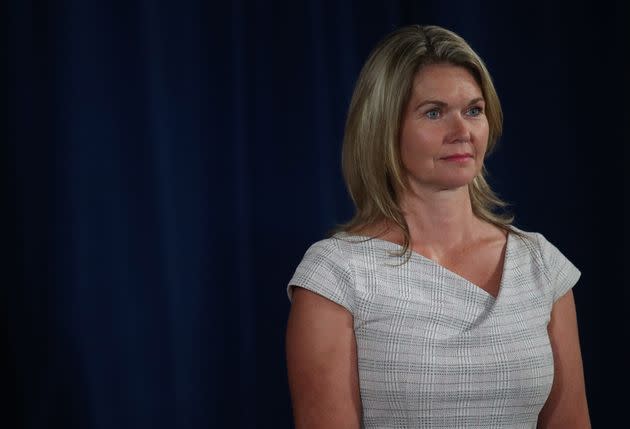 Associate Minister of Children and Women's Issues Jill Dunlop on June 25, 2020 at a press conference at Queen's Park. 