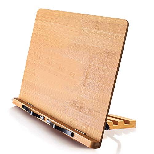 10) Bamboo Book Stand Cookbook Holder