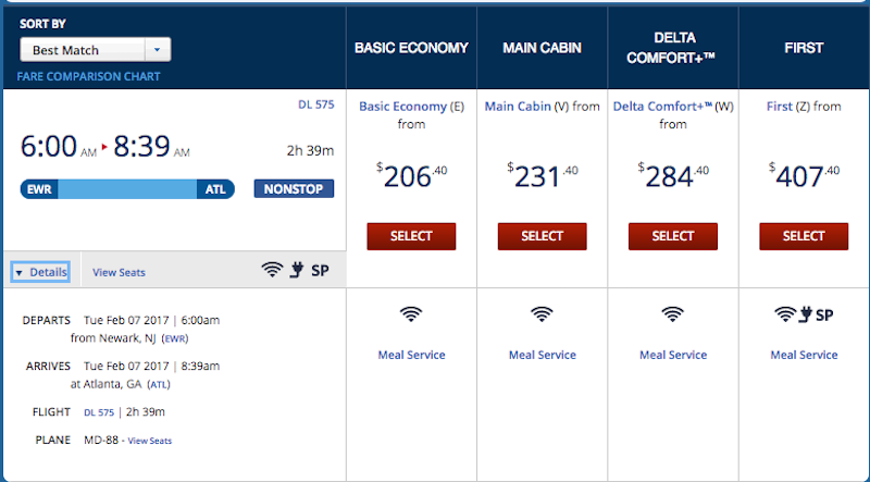 Delta Basic Economy