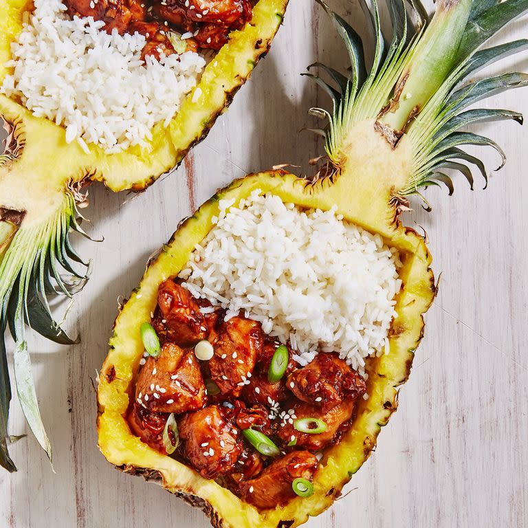 Chicken Teriyaki Pineapple Bowls