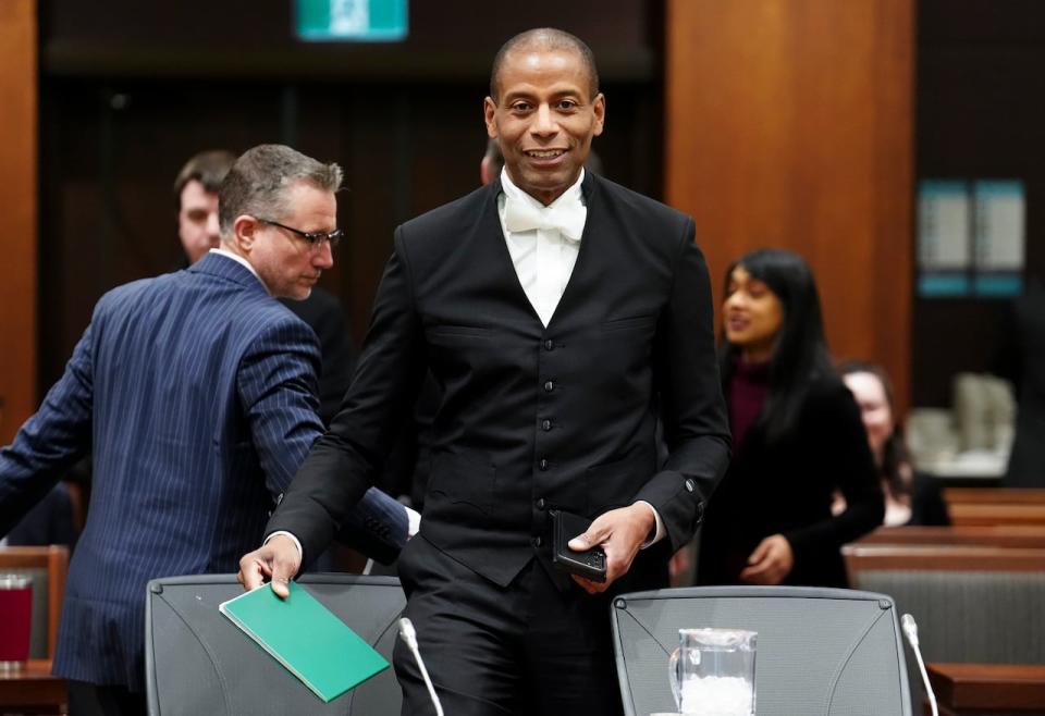 House of Commons Speaker Greg Fergus appears as a witness at a standing committee of Procedures and House Affairs on Parliament Hill in Ottawa on Monday, Dec. 11, 2023. 