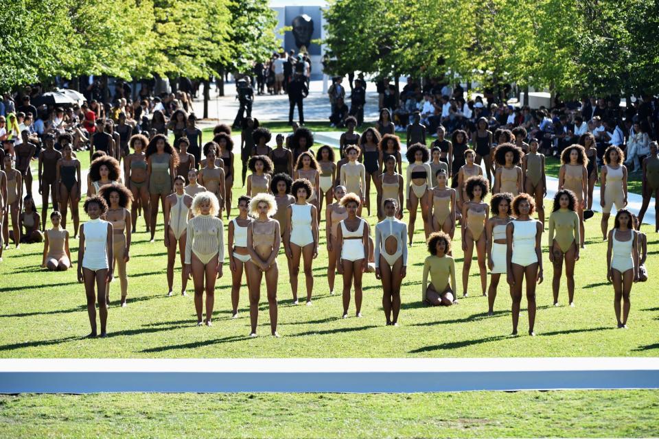 <p>Yeezy Season 4 was a complete PR disaster for Kanye West. After left standing for a considerable amount of time in the New York heat, models began to pass out. What’s worse is none of the Yeezy staff offered help with showgoers having to give models water. <i>[Photo: Getty]</i> </p>