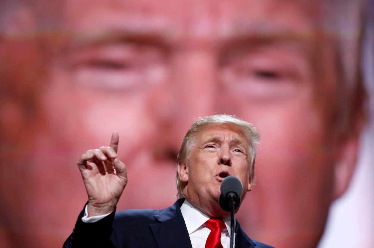 Donald Trump at the 2016 Republican National Convention: AP