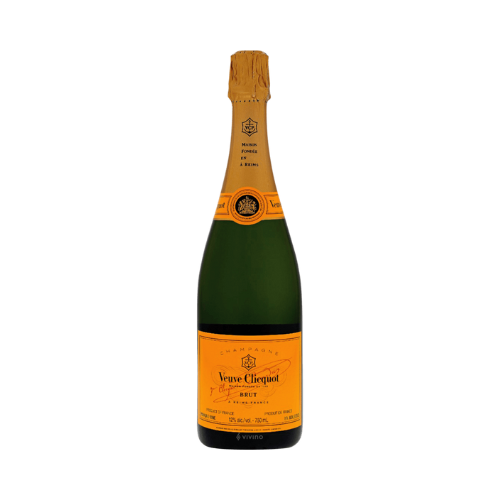 bottle of Veuve Clicquot against white background