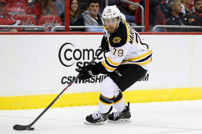 Fomer Cushing Academy and Boston University standout David Warsofsky began his NHL career with the Bruins.