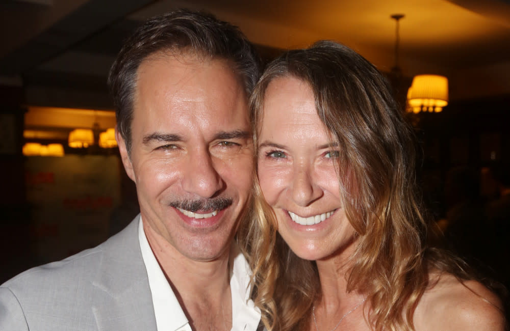 Janet Holden and Eric McCormack at the opening night after-party for play The Cottage on Broadway in New York City in July credit:Bang Showbiz